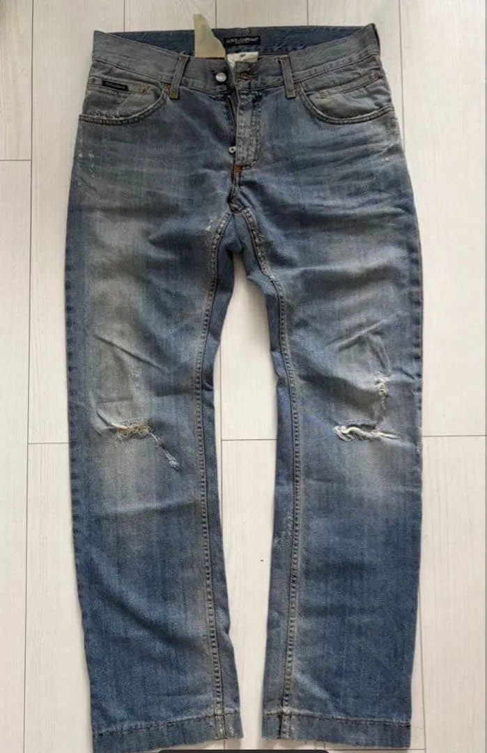 DOLCE&GABBANA 16CLASSIC damage denim 48