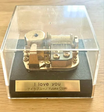 【動作OK】尾崎豊 I LOVE YOU クリアケース オルゴール アイラブユー