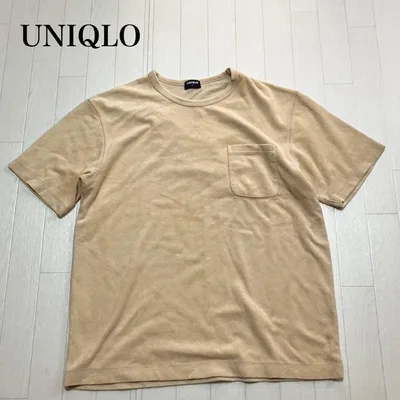UNIQLO ユニクロ ポケットTシャツ ベージュ L カットソー 洗える 無地