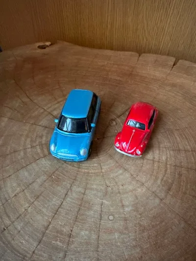 ミニカー 2台セット ブルー レッド