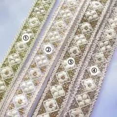 インド刺繍リボン♡No.137① 1m 200円 幅約2.5cm