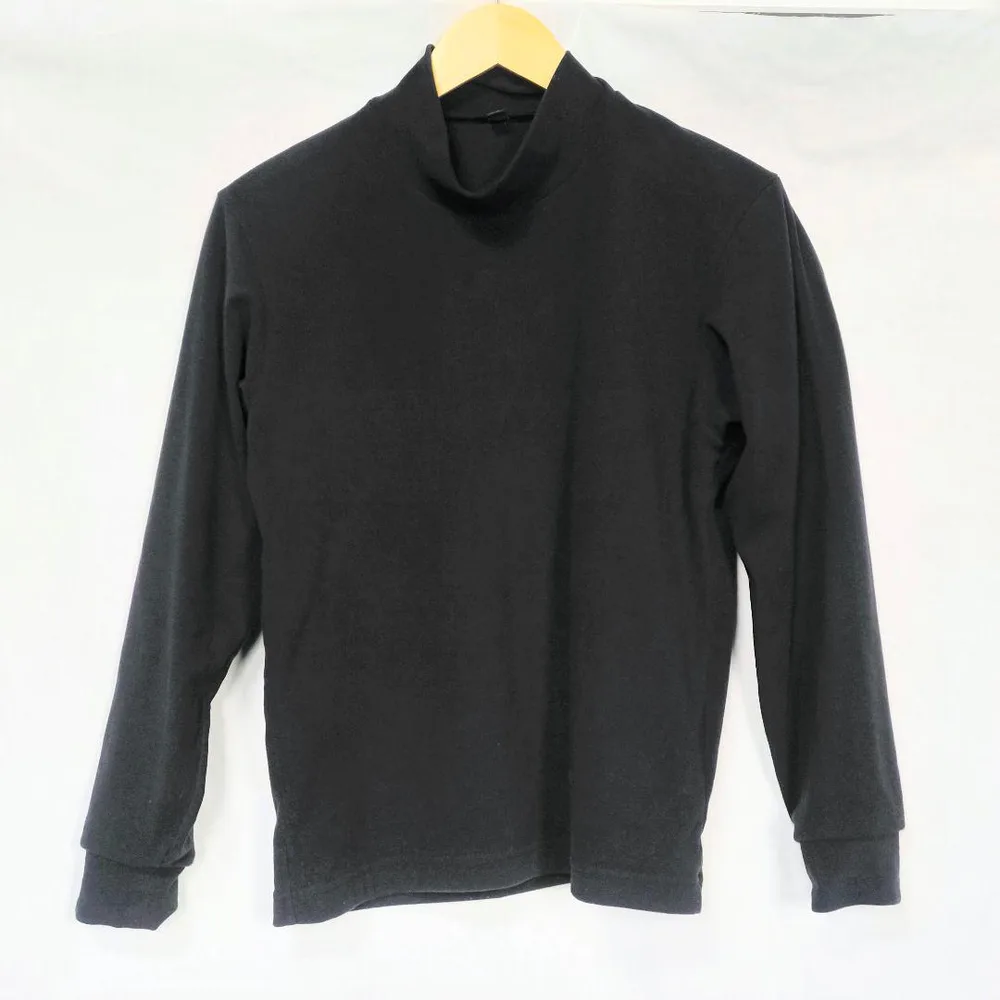 ◯ UNIQLO ユニクロ フリース タートルネック 長袖 ブラック S ◯