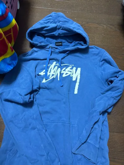 STUSSY ステューシー パーカー ブルー L
