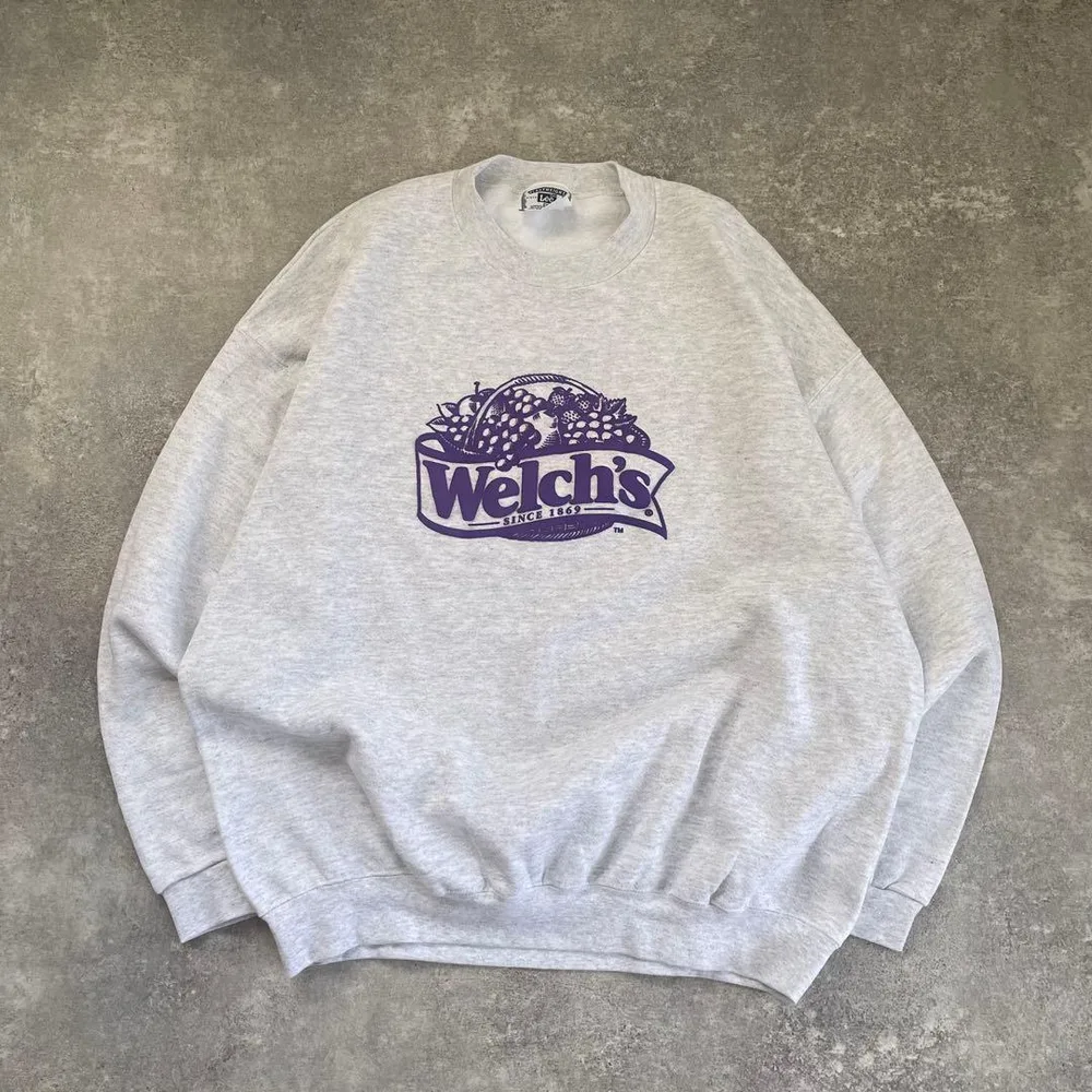 00s Lee スウェット Welch's プリント トレーナー グレー 2X