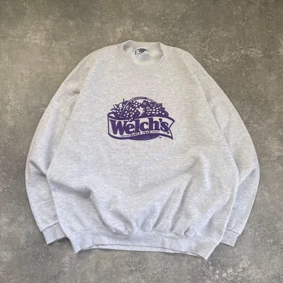 00s Lee スウェット Welch's プリント トレーナー グレー 2X