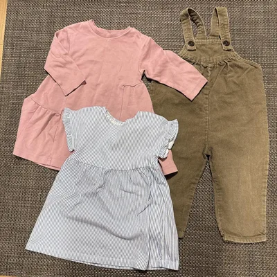 ベビー服 ワンピース サロペット 3点セット 80cm