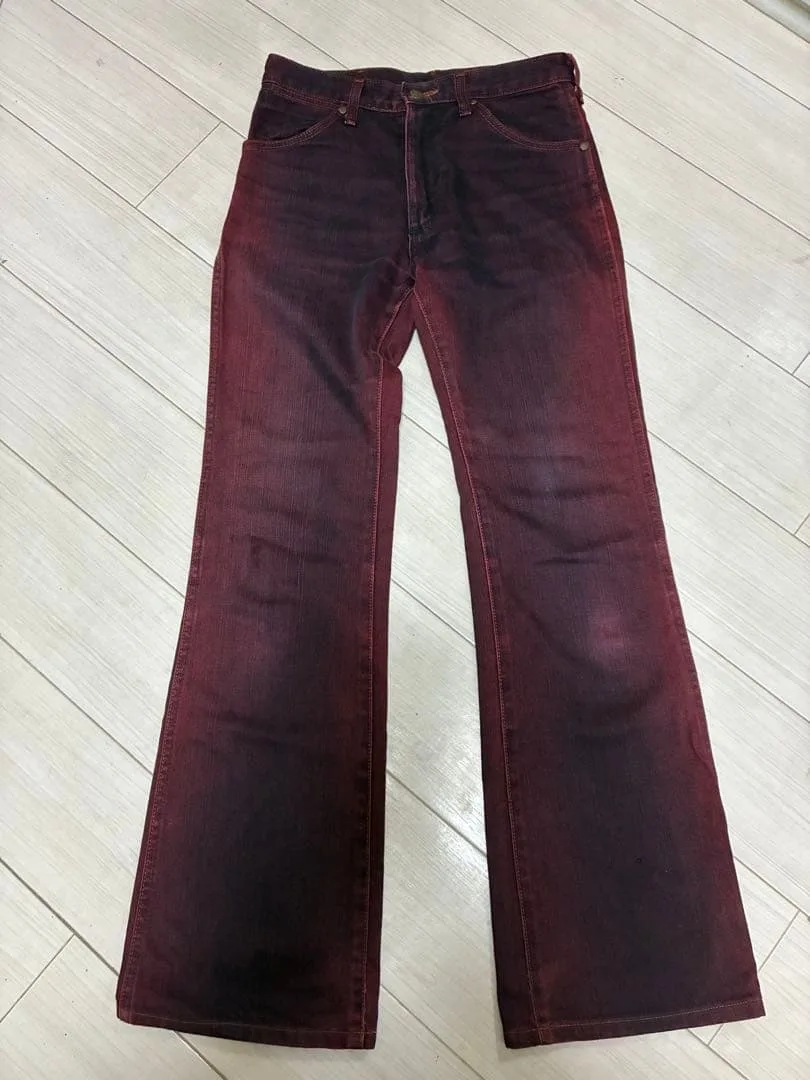 Wrangler ブーツカットデニムパンツ ワインレッド