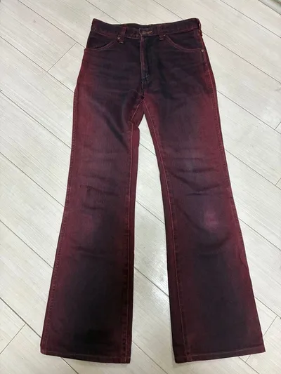 Wrangler ブーツカットデニムパンツ ワインレッド