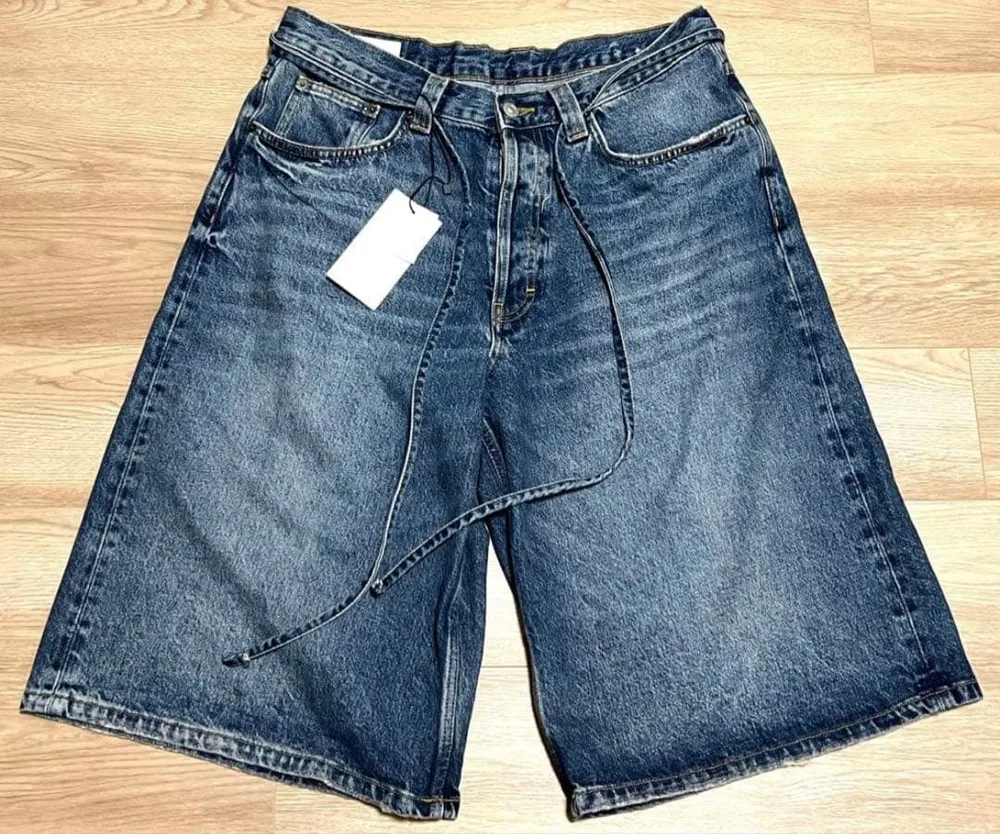 ZARA ワイド バミューダ デニムパンツ ブルー EUR 44