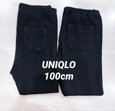 UNIQLO ユニクロ リブパンツ 黒 100cm 2点セット