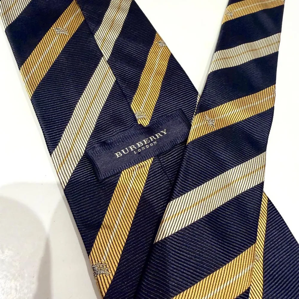 バーバリー BURBERRY ネクタイ ストライプ ネイビー