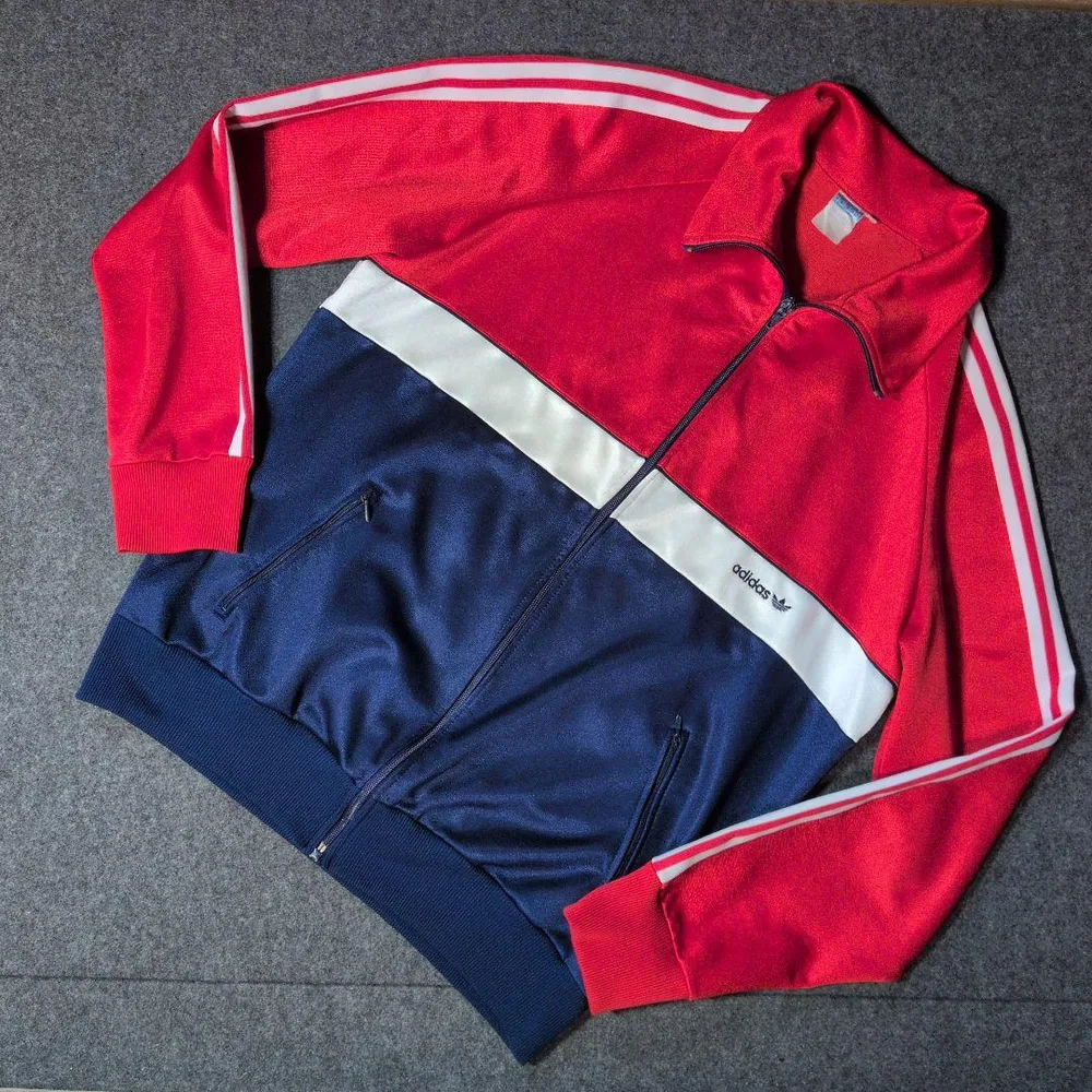 adidas アディダス トラックジャケット 赤 紺 トレフォイル 8
