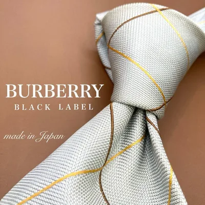 【訳アリ】BURBERRY BLACK LABEL ネクタイ ロゴ チェック