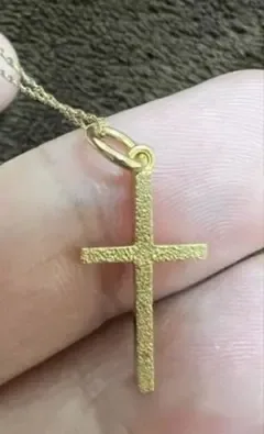 K18 ゴールド クロス ネックレス ペンダント