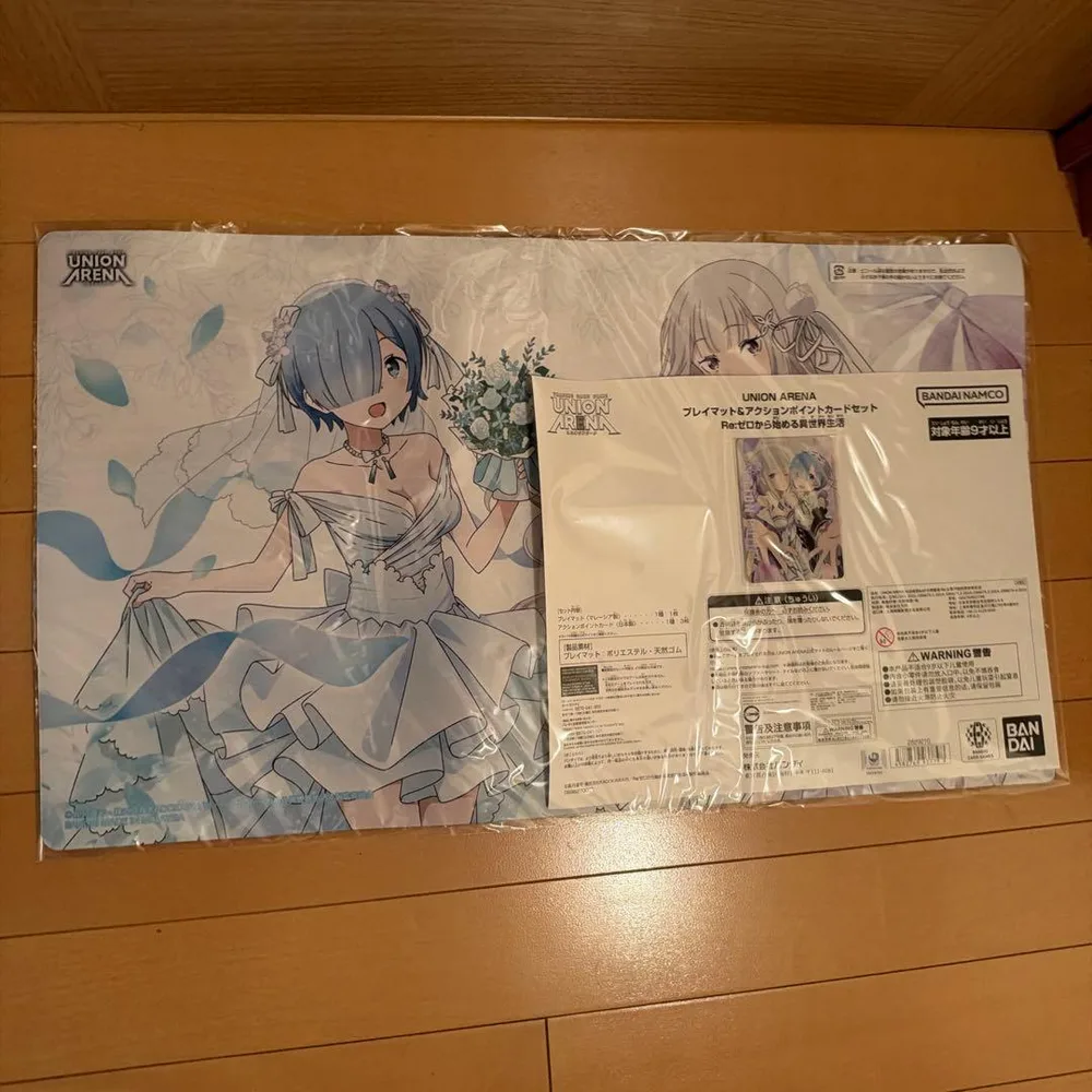 新品未開封 ユニオンアリーナ リゼロ プレイマット レム エミリア プロモカード