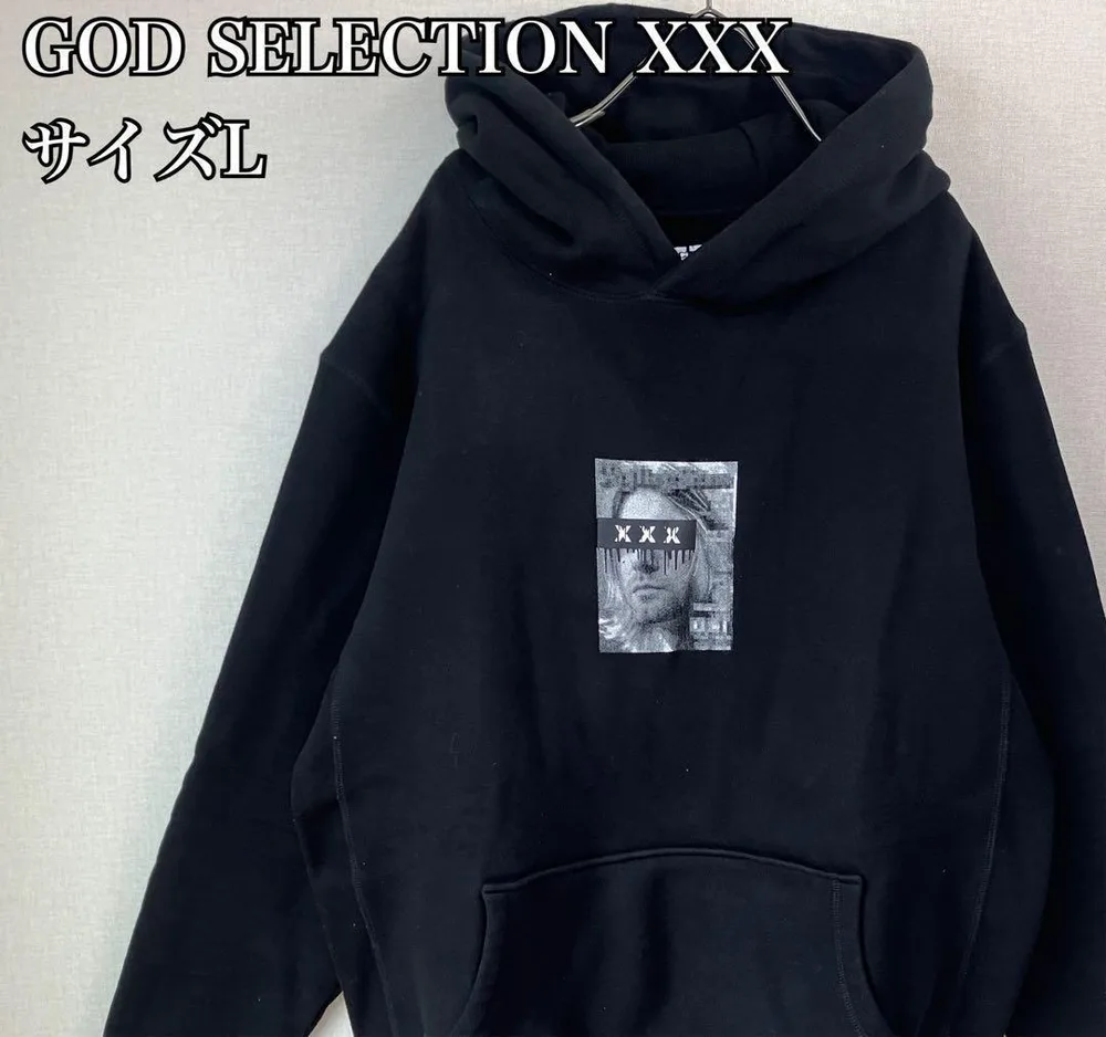 【即完売】ゴッドセレクションXXX パーカー L 17SS カートコバーン 黒
