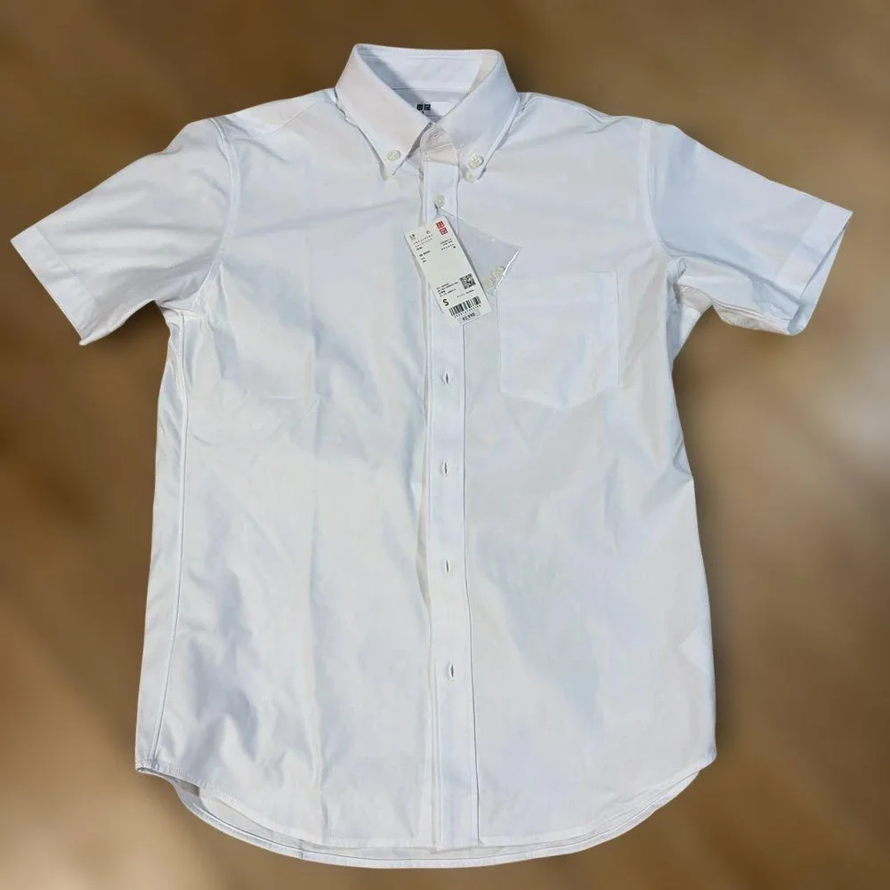 UNIQLO เสื้อเชิ้ต Dry Non-Iron Jersey แขนสั้น S