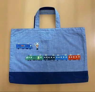 familiar ファミリア 電車 レッスンバッグ トートバッグ