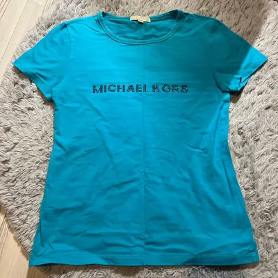 ★90s Y2K ギャル★MICHEAL KORS ターコイズブルー Tシャツ