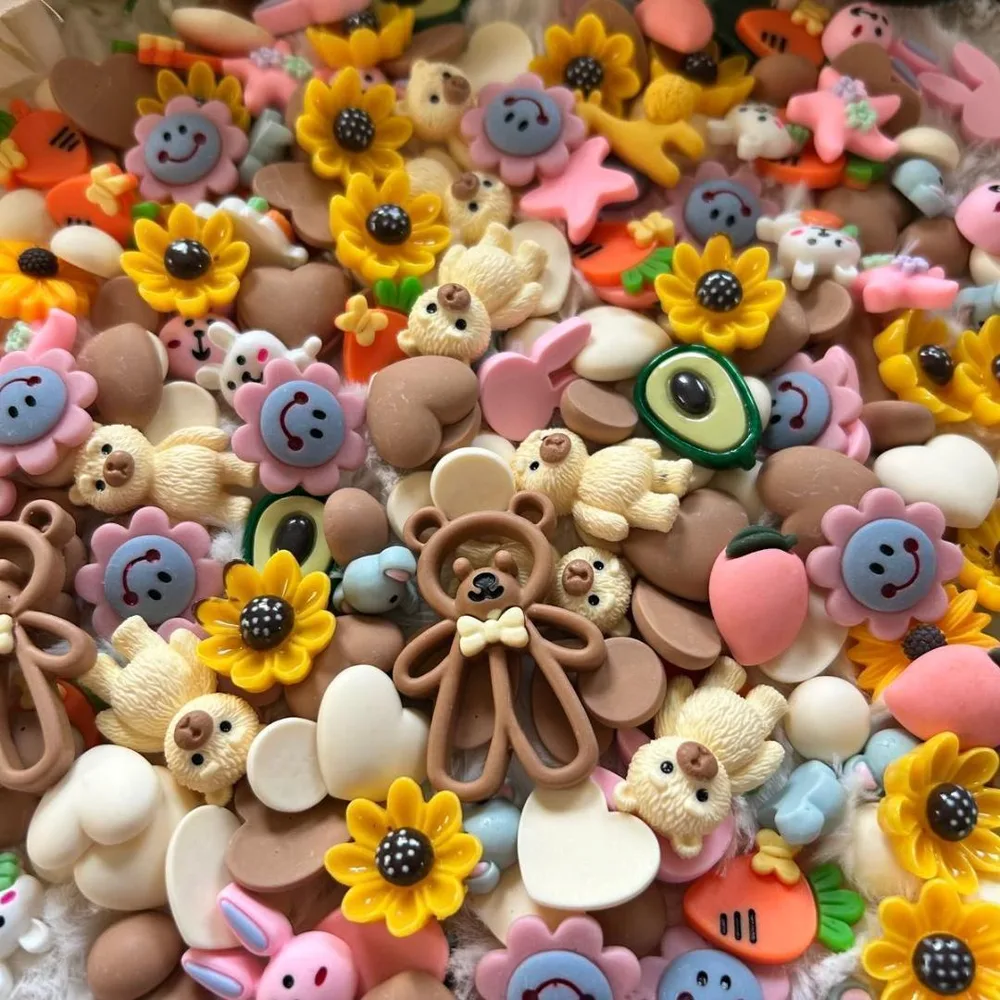 デコパーツ プラパーツ デコレーション ビーズ 花 動物 フラワー 新品