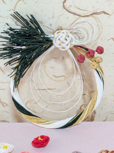 水引細工 ハンドメイド お正月リース