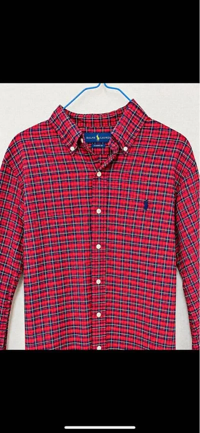 RALPH LAUREN レッドチェック 長袖シャツ