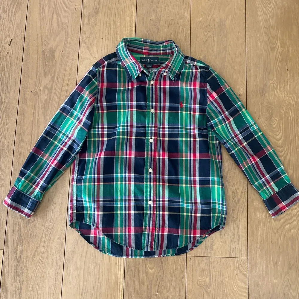 Ralph Lauren チェック柄 長袖シャツ 120
