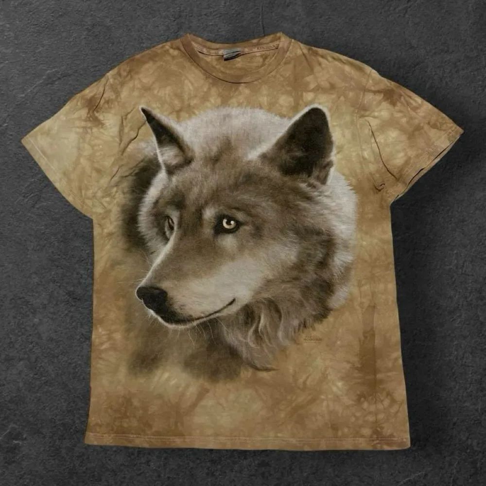 The Mountain 狼 アニマルプリント Tシャツ 古着