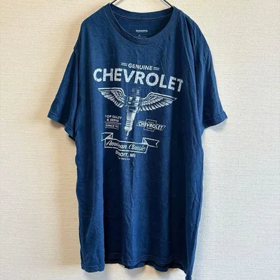 ソノマ 半袖Tシャツ プリント クルーネック シボレー XL 紺 綿ポリ メンズ