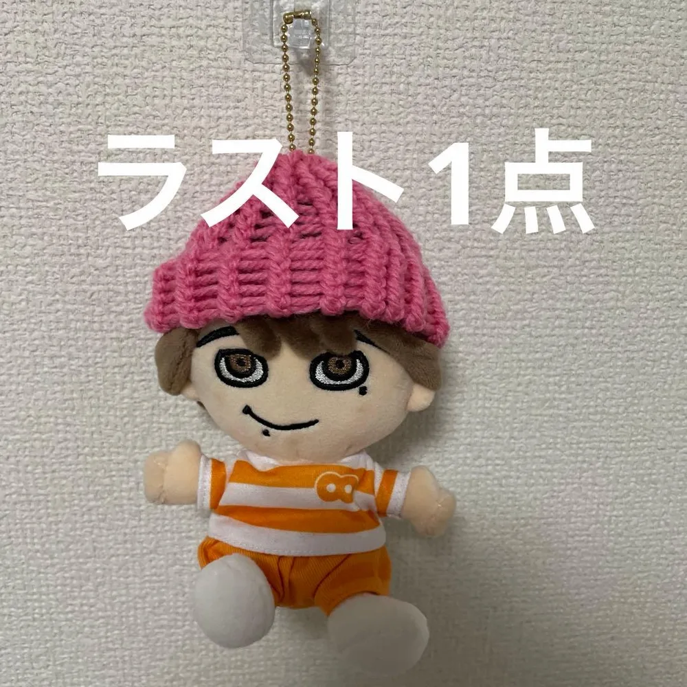 ハンドメイド ニット帽 ちびぬい用 ピンク