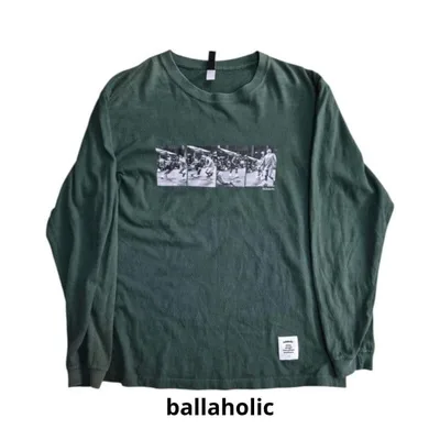 ballaholic フォトプリント ロングスリーブTシャツ L グリーン