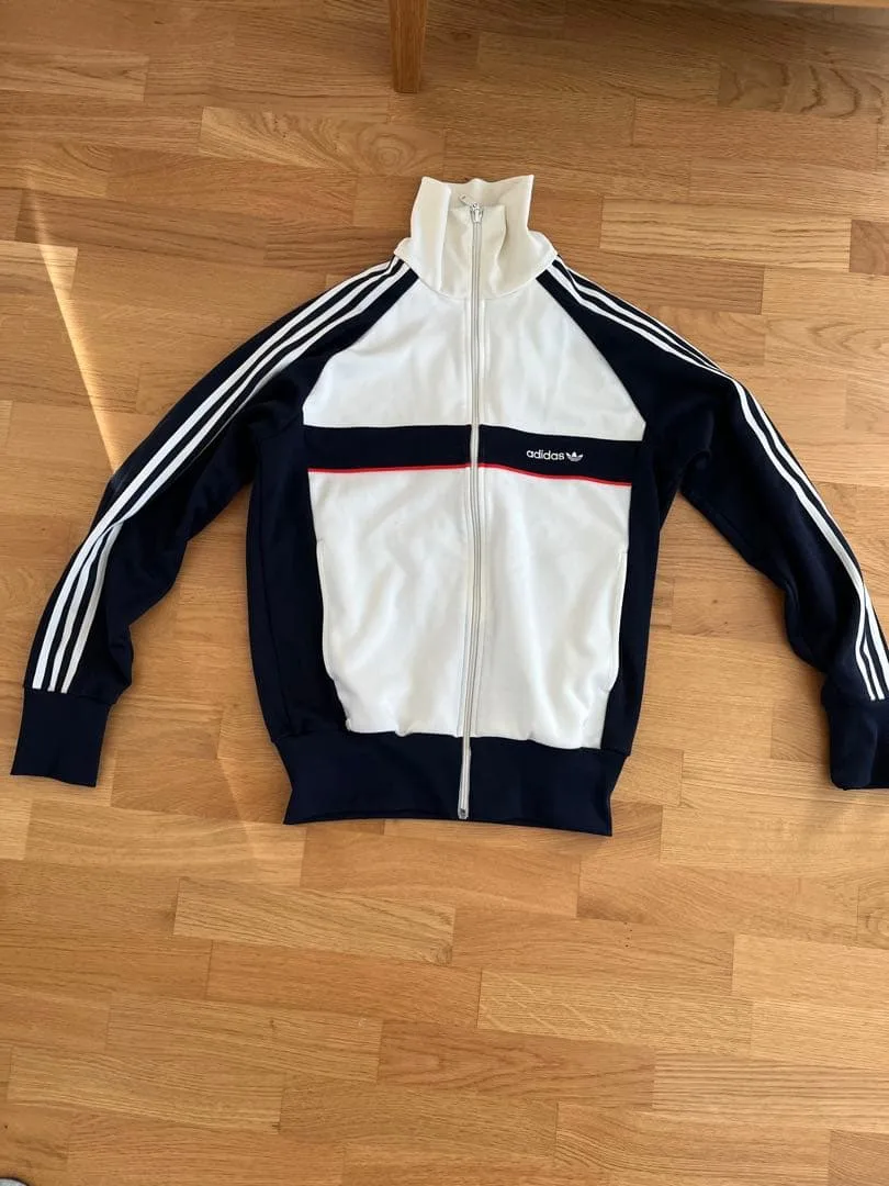 90's adidas トラックジャケット ネイビー ホワイト