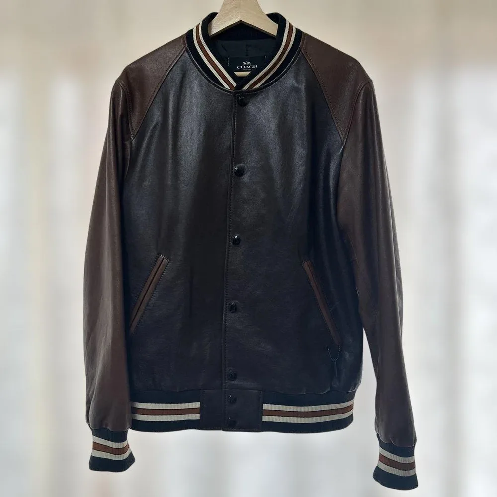 coach 切り替え レザージャケット