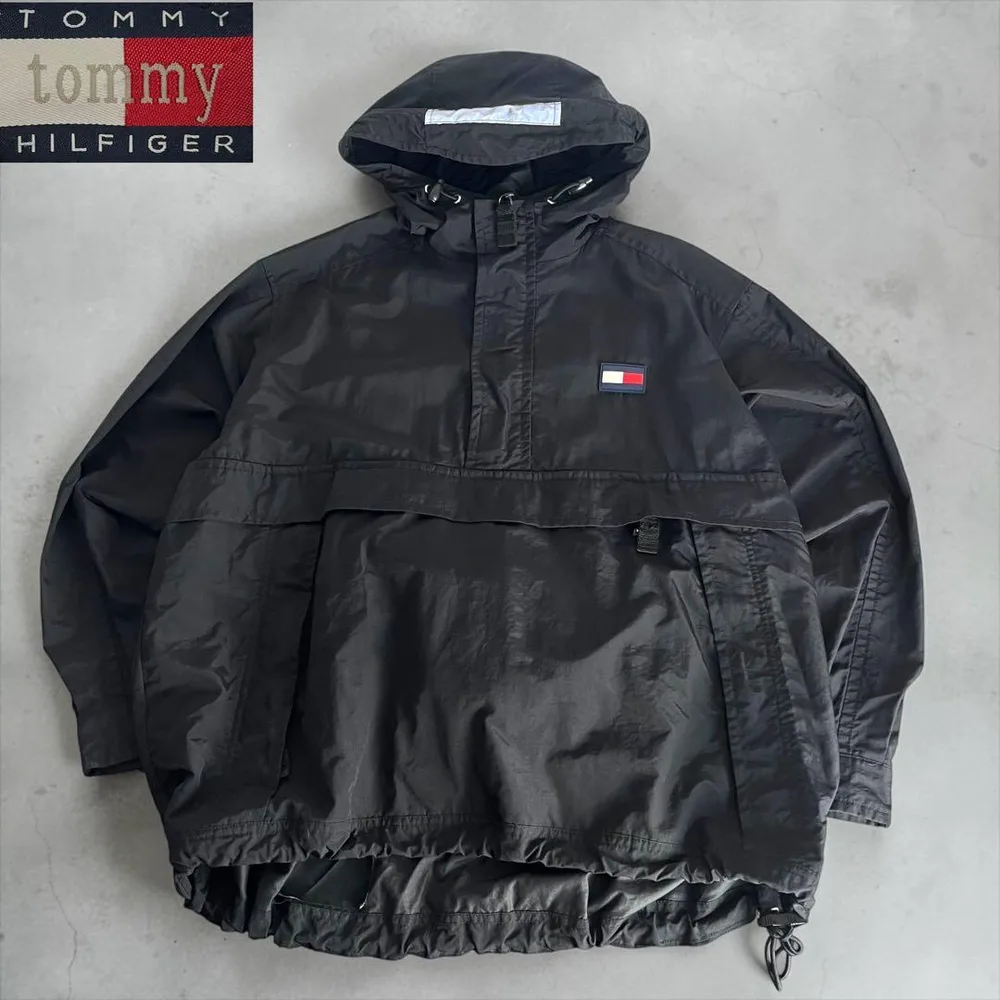 90s TOMMY HILFIGER アノラックパーカー ナイロンジャケットXL