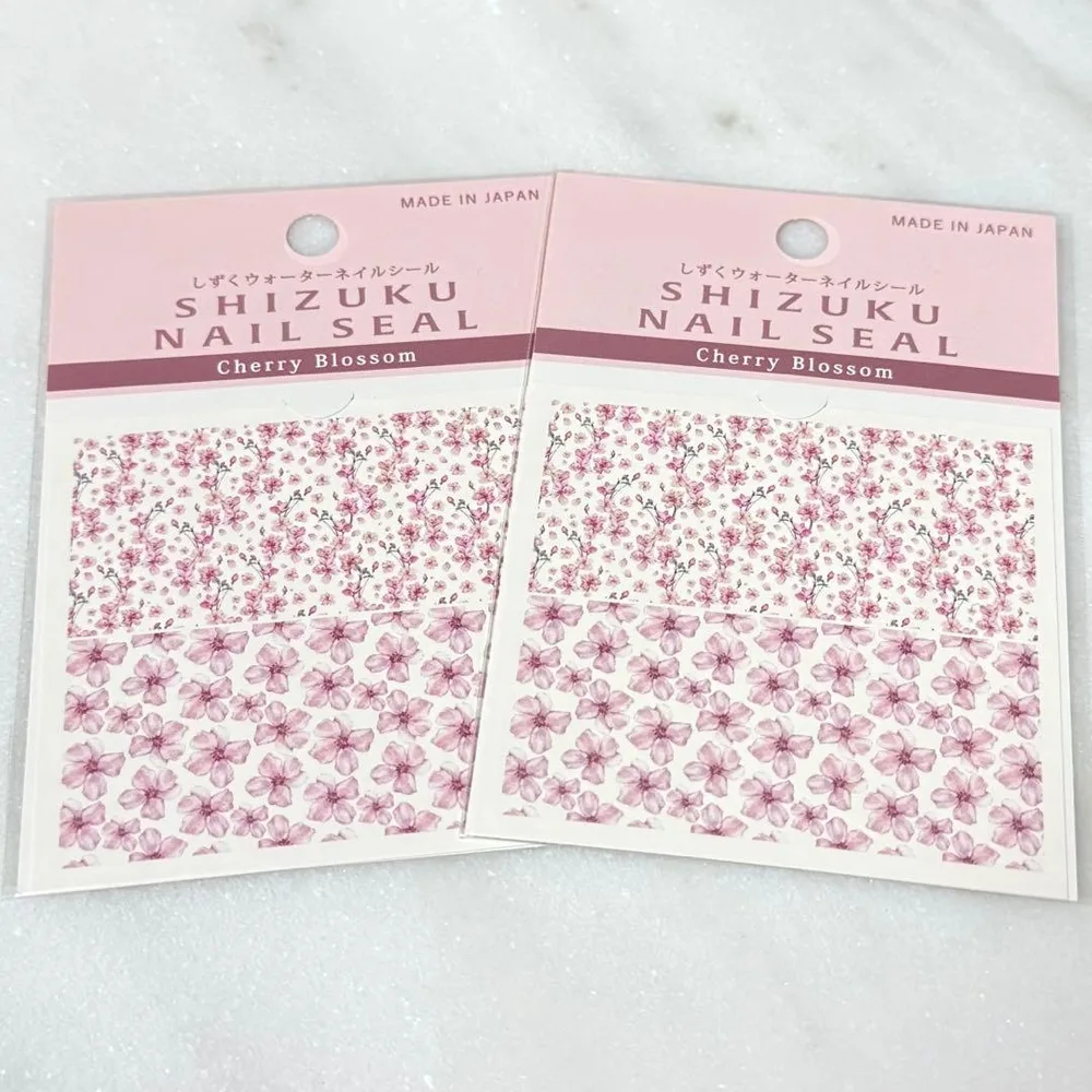しずくウォーターネイルシール 桜柄