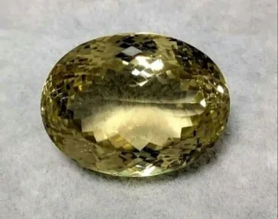 宝石△ルース 天然イエロークォーツ 107.695ct 特大 綺麗 極美品 ソ付