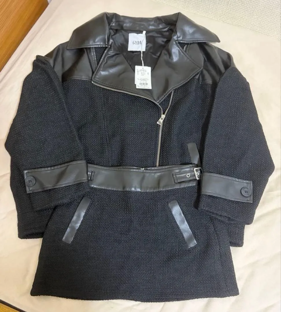 GYDA Spring Tweed ライダースジャケット ショートパンツ セット