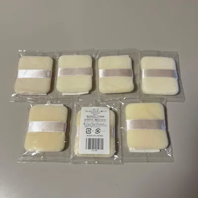 ローズ プレストパウダー用パフ 7個セット