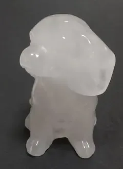 天然石 水晶 犬 彫刻 置物 インテリア