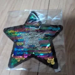 ハンドメイド 星型 スパンコール ワッペン