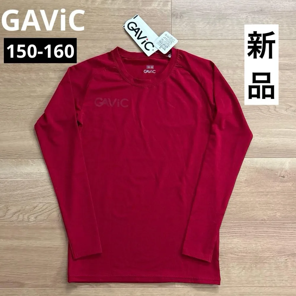 【新品】GAViC ストレッチインナーシャツ レッド 150-160