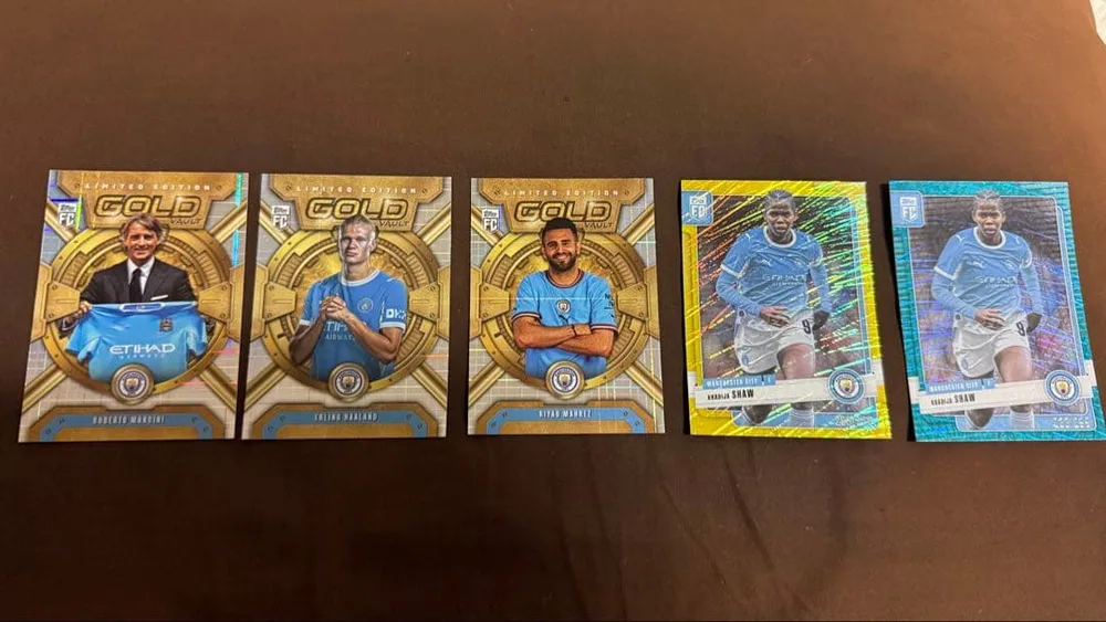 Topps マンC カードセット 5枚 ハーランド マンチーニ マフレズ シリ