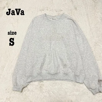 Java ジャバ 刺繍ロゴ スウェット トレーナー オーバーサイズ カジュアル