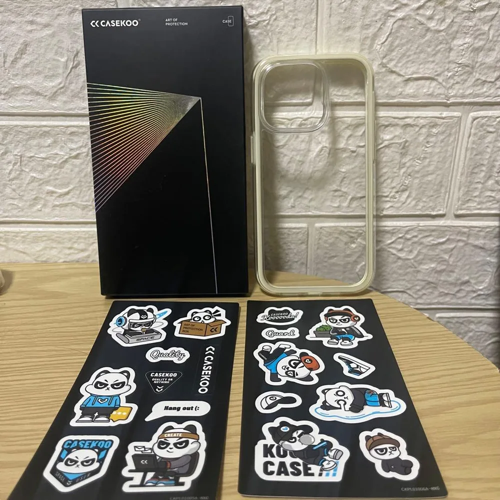 CASEKOO iPhone14Pro ケース ベージュ クリア 箱・シール付