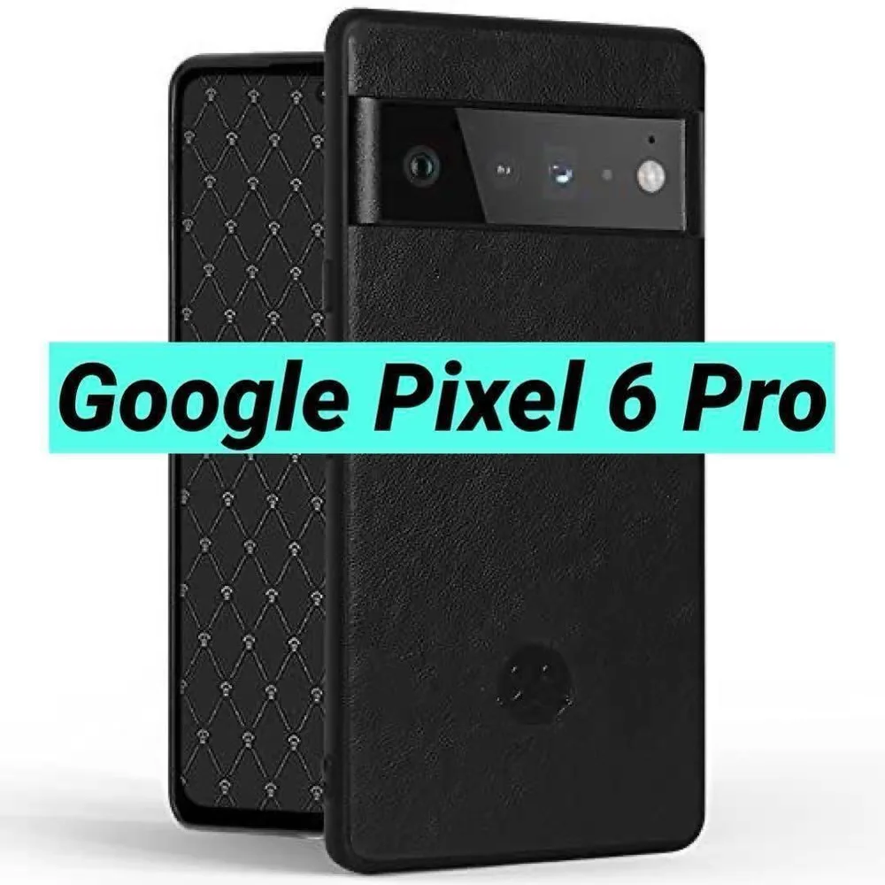 Google Pixel 6 Pro スマホケース ブラック PUレザー 耐衝撃