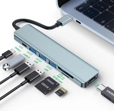 ハブ USB-C 7-in-1 type-c hdmi hub 変換アダプタ