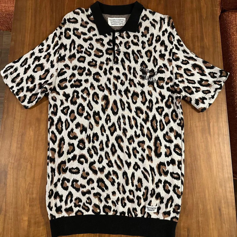 WACKO MARIA レオパード柄 ポロシャツ Lサイズ