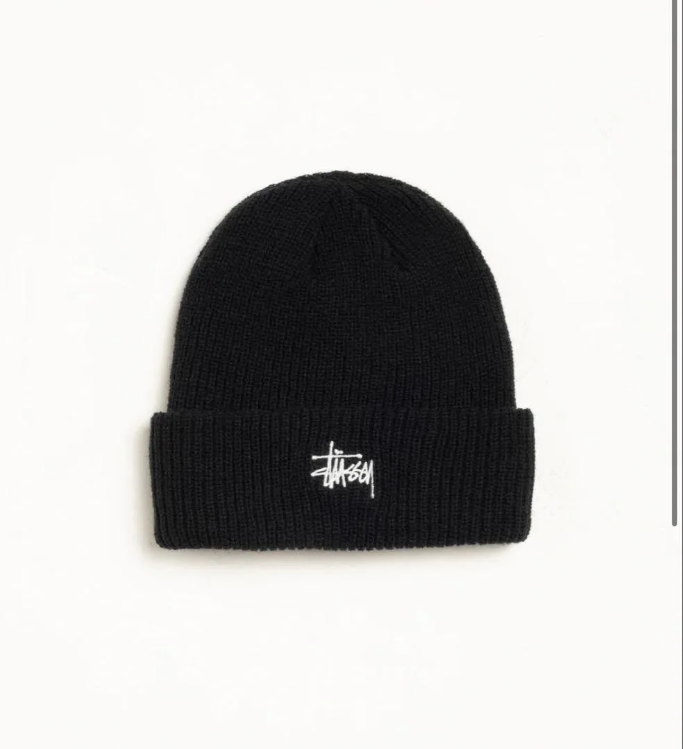 STUSSY ニット帽 ビーニー ブラック