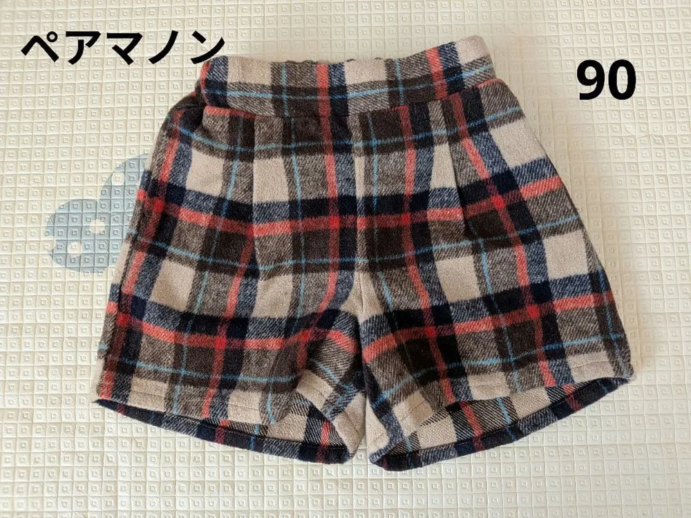 チェック柄 ハーフパンツ 90cm