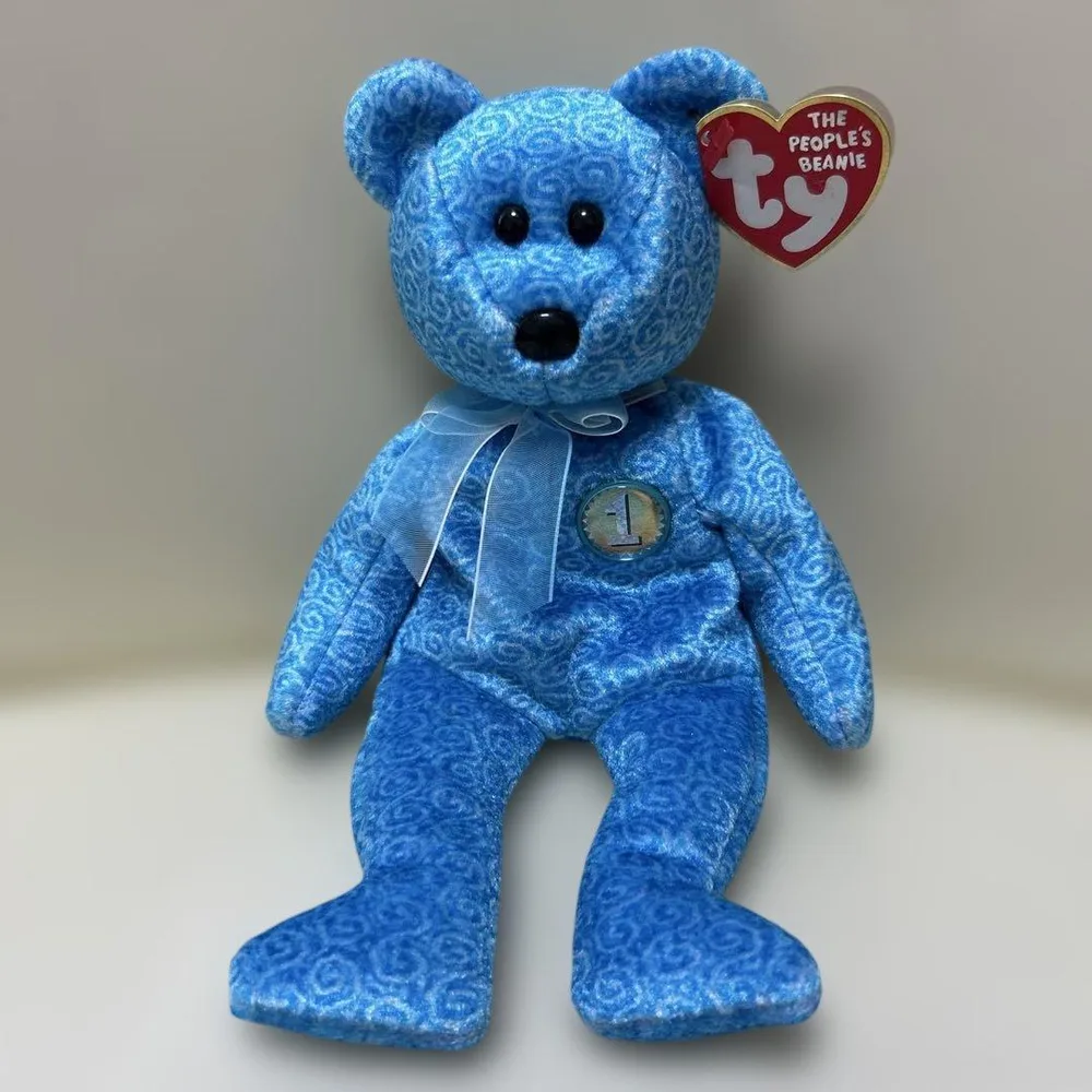 Ty Beanie Baby クマ ぬいぐるみ ブルー